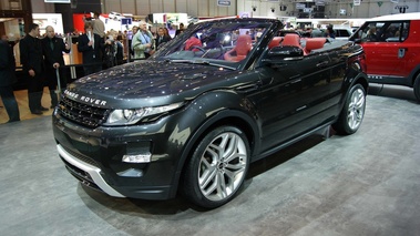 Salon de Genève 2012 - Range Rover Evoque Convertible Concept anthracite 3/4 avant gauche