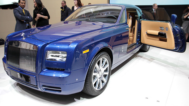 Salon de Genève 2012 - Rolls Royce Phantom Coupe MkII bleu 3/4 avant gauche