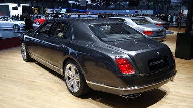 Salon de Genève 2013 - Bentley Mulsanne anthracite 3/4 arrière gauche