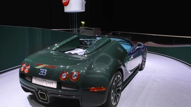 Salon de Genève 2013 - Bugatti Veyron Grand Sport chrome/carbone vert 3/4 arrière droit