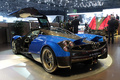 Salon de Genève 2013 - Pagani Huayra bleu 3/4 arrière gauche porte ouverte