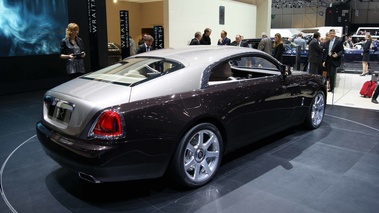 Salon de Genève 2013 - Rolls Royce Wraith marron/beige 3/4 arrière droit