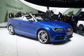 Audi S3 Cabriolet bleu 3/4 avant droit