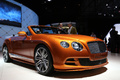 Bentley Continental GTC Speed orange 3/4 avant droit