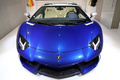 Lamborghini Aventador LP700-4 Roadster bleu face avant