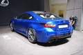 Lexus RC F bleu 3/4 arrière gauche