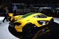 McLaren P1 GTR jaune/vert 3/4 arrière droit