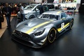 Mercedes AMG GT3 gris mate 3/4 avant gauche