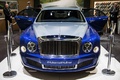 Salon de Genève 2016 - Bentley Mulsanne Grand Limousine bleu/gris face avant