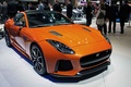 Salon de Genève 2016 - Jaguar F-Type Coupe SVR orange 3/4 avant droit