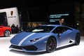 Salon de Genève 2016 - Lamborghini Huracan LP610-4 Avio bleu mate 3/4 avant gauche