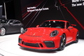 Salon de Genève 2017 - Porsche 991 GT3 MkII rouge 3/4 avant gauche