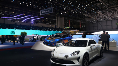 Salon de Genève 2018 - Alpine A110 blanc 3/4 avant gauche