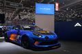 Salon de Genève 2018 - Alpine A110 GT4 bleu 3/4 avant droit