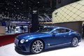 Salon de Genève 2018 - Bentley Continental GT bleu 3/4 avant gauche