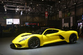 Salon de Genève 2018 - Hennessey Venom F5 jaune 3/4 avant gauche