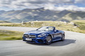 Mercedes SL 500 - Bleue - 3/4 avant gauche