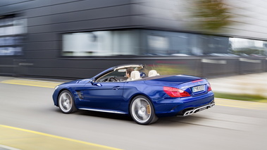 Mercedes SL65 AMG - Bleue - 3/4 arrière gauche