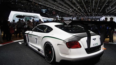 Mondial de l'Automobile de Paris 2012 - Bentley Continental GT3 blanc 3/4 arrière gauche