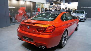 Mondial de l'Automobile de Paris 2012 - BMW M6 orange 3/4 arrière droit