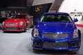 Mondial de l'Automobile de Paris 2012 - Cadillac CTS-V bleu face avant