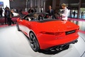 Mondial de l'Automobile de Paris 2012 - Jaguar F-Type S V8 rouge 3/4 arrière gauche