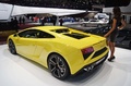 Mondial de l'Automobile de Paris 2012 - Lamborghini Gallardo LP560-4 MkII jaune 3/4 arrière gauche
