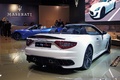Mondial de l'Automobile de Paris 2012 - Maserati GranCabrio MC Stradale blanc 3/4 arrière droit