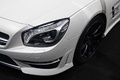 Mondial de l'Automobile de Paris 2012 - Mercedes SL63 AMG blanc mate phare avant