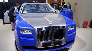 Mondial de l'Automobile de Paris 2012 - Rolls Royce Ghost bleu/gris face avant