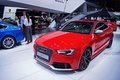 Audi RS5 rouge 3/4 avant gauche