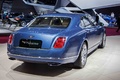 Bentley Mulsanne bleu 3/4 arrière droit 