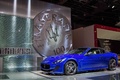 Maserati GranCabrio MC Stradale bleu 3/4 avant gauche 