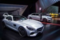 Mercedes AMG GT gris mate 3/4 avant droit 