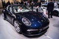 Porsche 991 Targa 4 bleu 3/4 avant droit