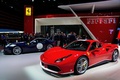 Mondial de l'Automobile de Paris 2016 - Ferrari 488 GTB rouge 3/4 avant gauche