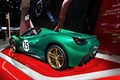 Mondial de l'Automobile de Paris 2016 - Ferrari 488 Spider vert 3/4 arrière gauche