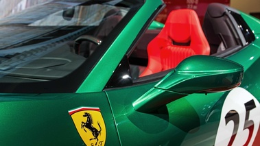 Mondial de l'Automobile de Paris 2016 - Ferrari 488 Spider vert logo aile avant