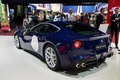 Mondial de l'Automobile de Paris 2016 - Ferrari F12 Berlinetta bleu 3/4 arrière gauche