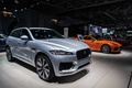 Mondial de l'Automobile de Paris 2016 - Jaguar F-Pace S gris 3/4 avant droit