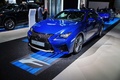 Mondial de l'Automobile de paris 2016 - Lexus RC F bleu 3/4 avant gauche