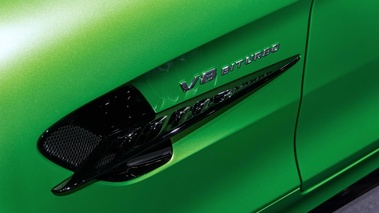 Mondial de l'Automobile de Paris 2016 - Mercedes AMG GTr vert mate logo aile avant