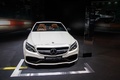 Mondial de l'Automobile de Paris 2016 - Mercedes C63s AMG Cabriolet blanc face avant