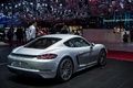 Mondial de l'Automobile de Paris 2016 - Porsche 718 Cayman S gris 3/4 arrière droit