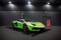 Mondial de l'Automobile de Paris 2018 - Lamborghini Aventador LP770-4 vert mate 3/4 avant droit