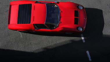 Lamborghini Miura SV rouge vue du dessus