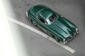 Mercedes 300 SL vert 3/4 avant droit vue de haut