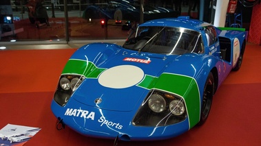 Rétromobile 2017 - Matra MS 630 bleu 3/4 avant gauche