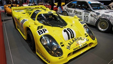 Rétromobile 2017 - Porsche 917K jaune 3/4 avant droit