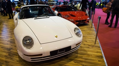 Rétromobile 2017 - Porsche 959 blanc face avant